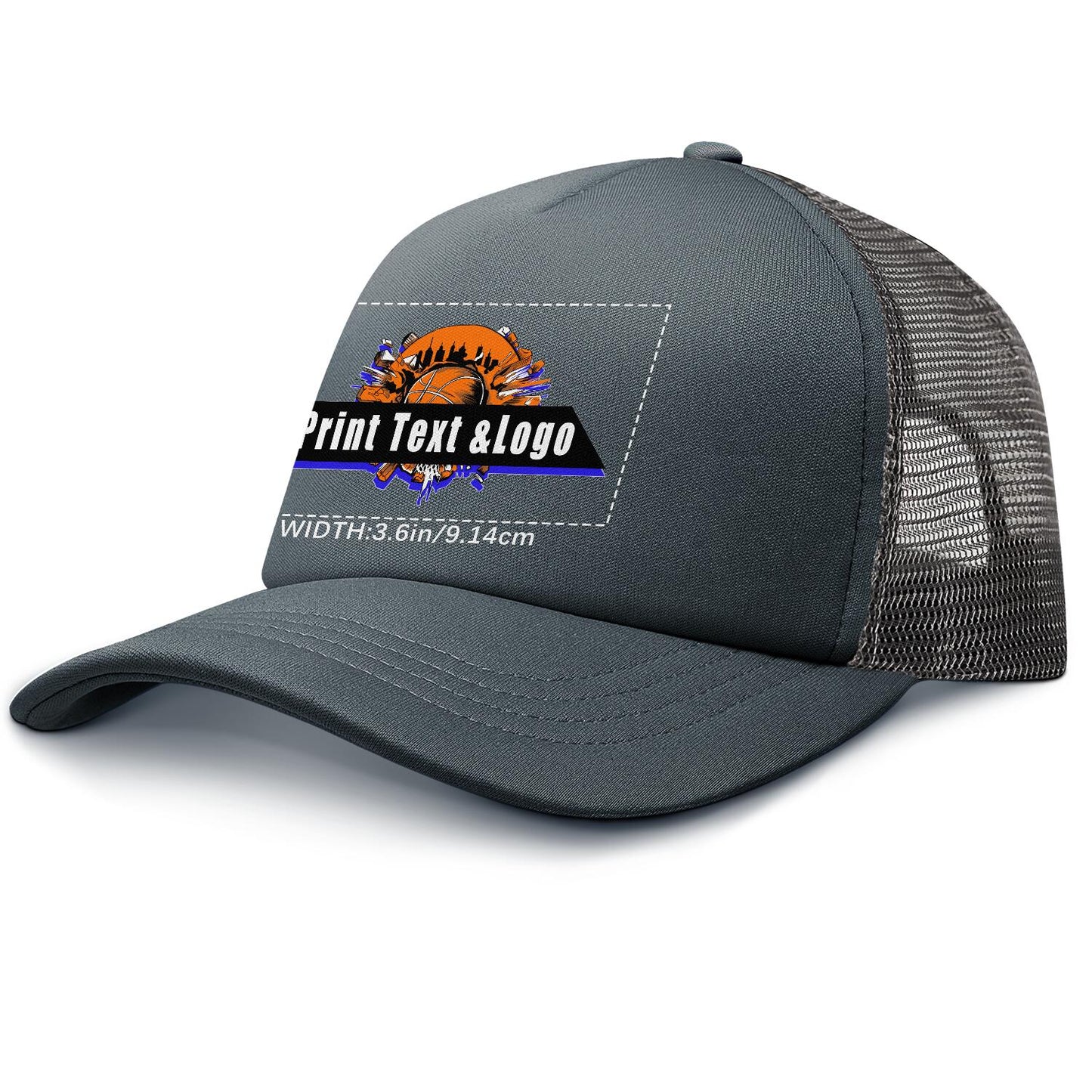 Custom Carbon Gray Sponge Mesh Cap - Tailored Comfort and Style for Every Occasion