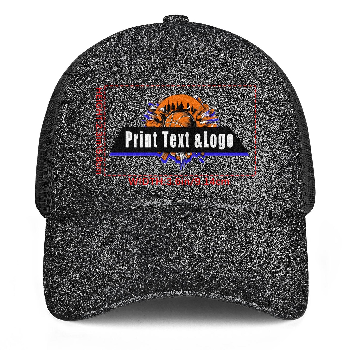 Custom Sparkling Ponytail Duckbill Cap - Shine with Personalized Style