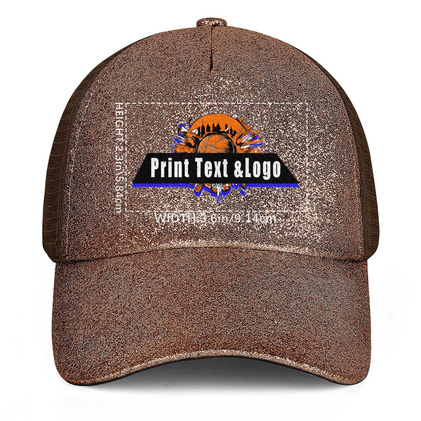 Custom Maroon Sparkling Ponytail Duckbill Cap - Shine with Personalized Style