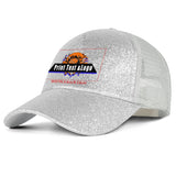 Custom White Sparkling Ponytail Duckbill Cap - Shine with Personalized Style