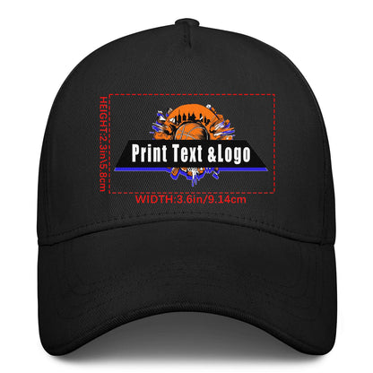 Custom Black 5-Panel Duckbill Cap Stylish Versatility for Every Occasion