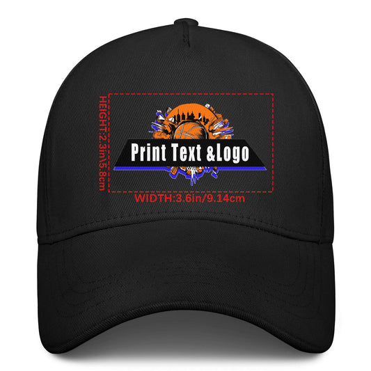 Custom Black 5-Panel Duckbill Cap Stylish Versatility for Every Occasion