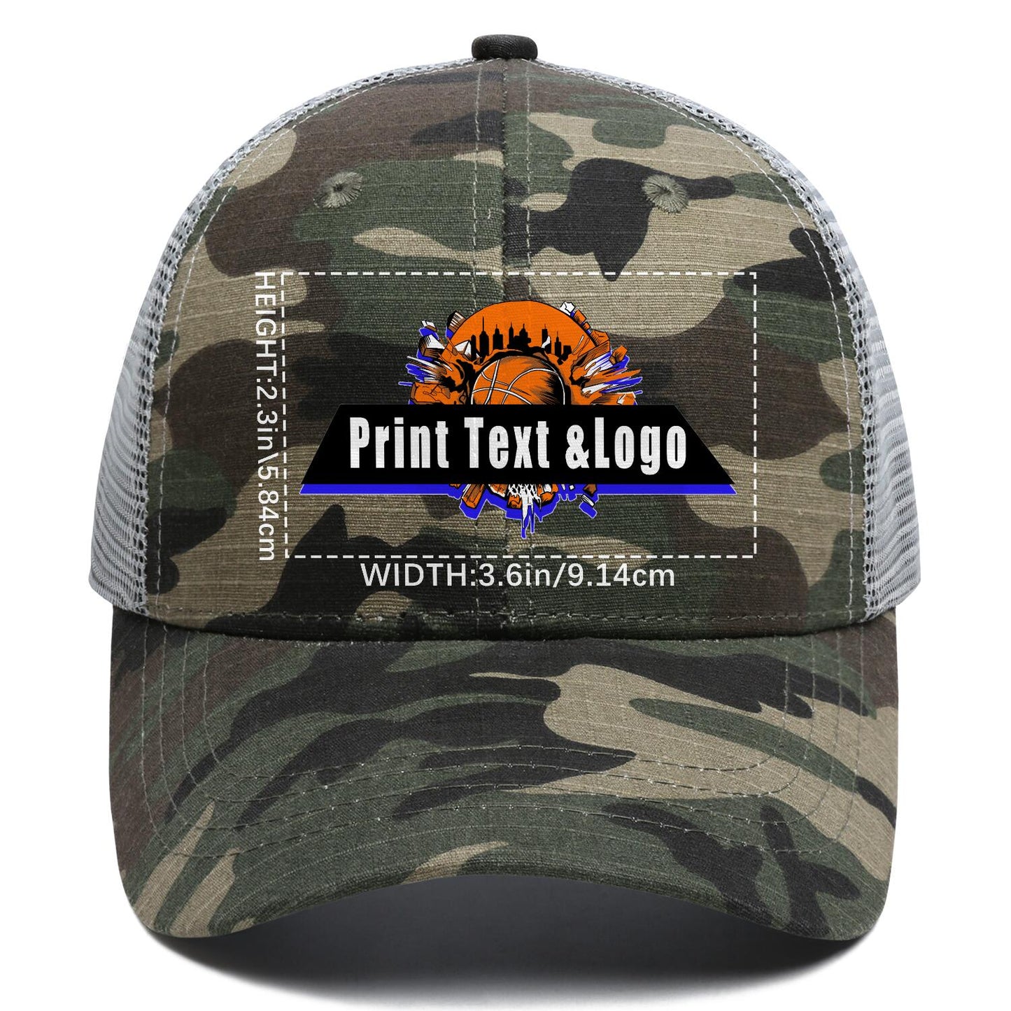 Custom Green Camouflage Duckbill Mesh Cap Elevate Your Style with Personalized Comfort
