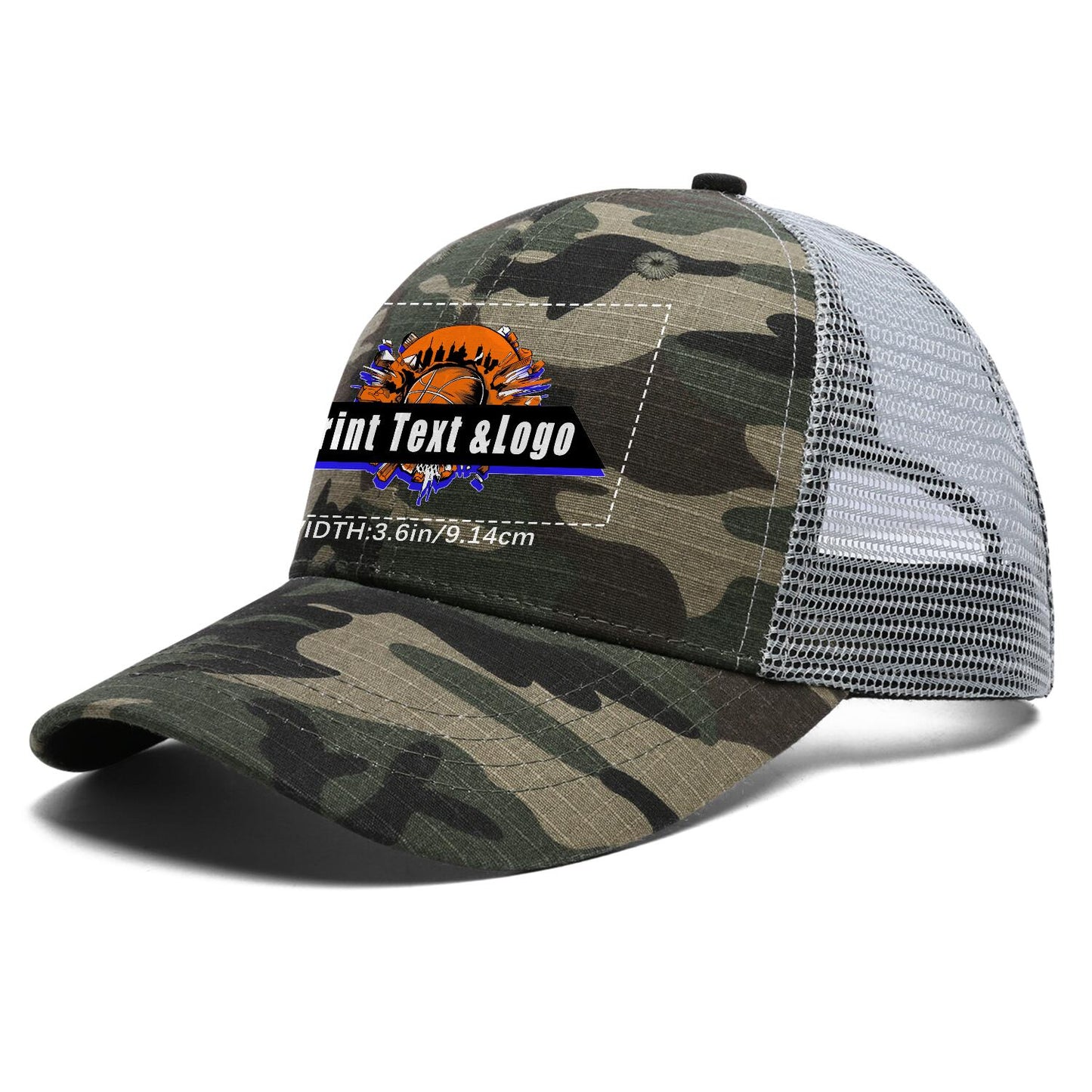 Custom Green Camouflage Duckbill Mesh Cap Elevate Your Style with Personalized Comfort