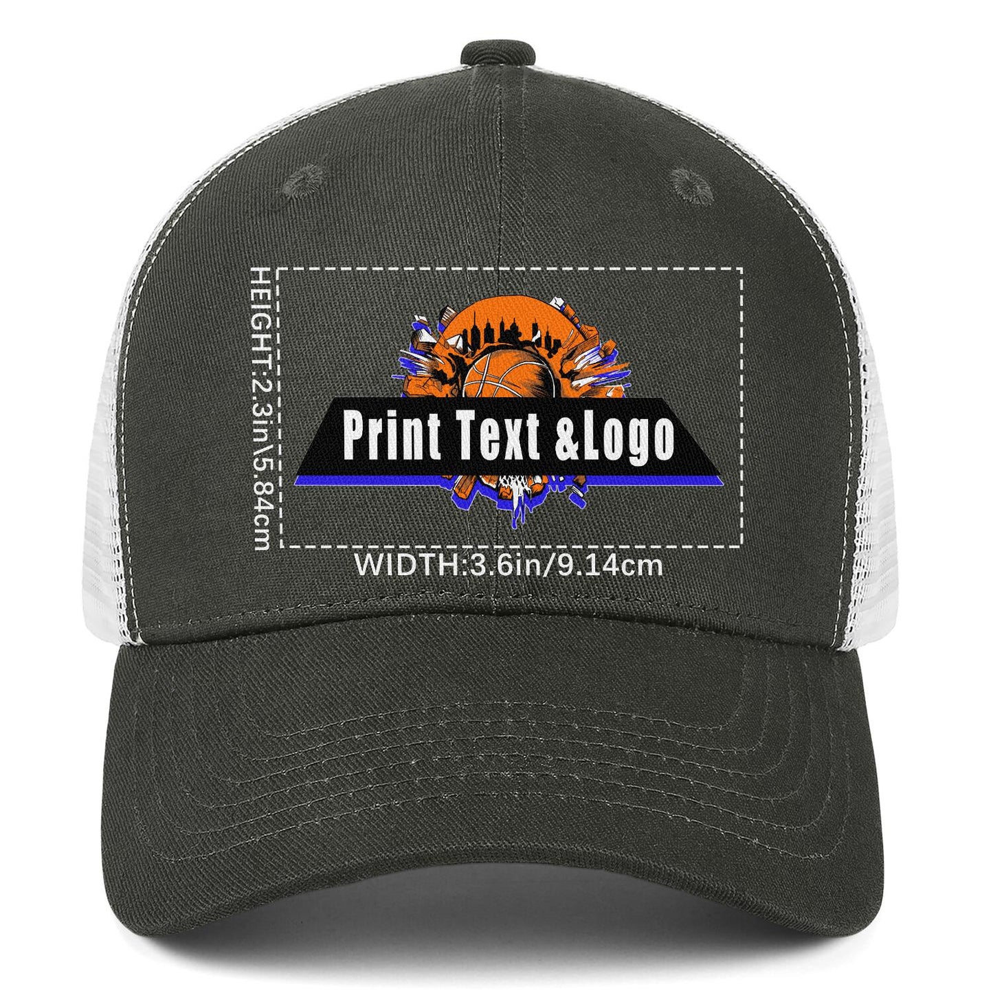 Custom Dark-Blue Duckbill Mesh Cap Elevate Your Style with Personalized Comfort