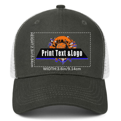 Custom Dark-Blue Duckbill Mesh Cap Elevate Your Style with Personalized Comfort