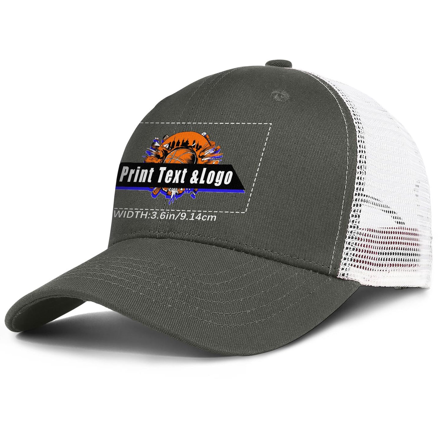 Custom Dark-Blue Duckbill Mesh Cap Elevate Your Style with Personalized Comfort
