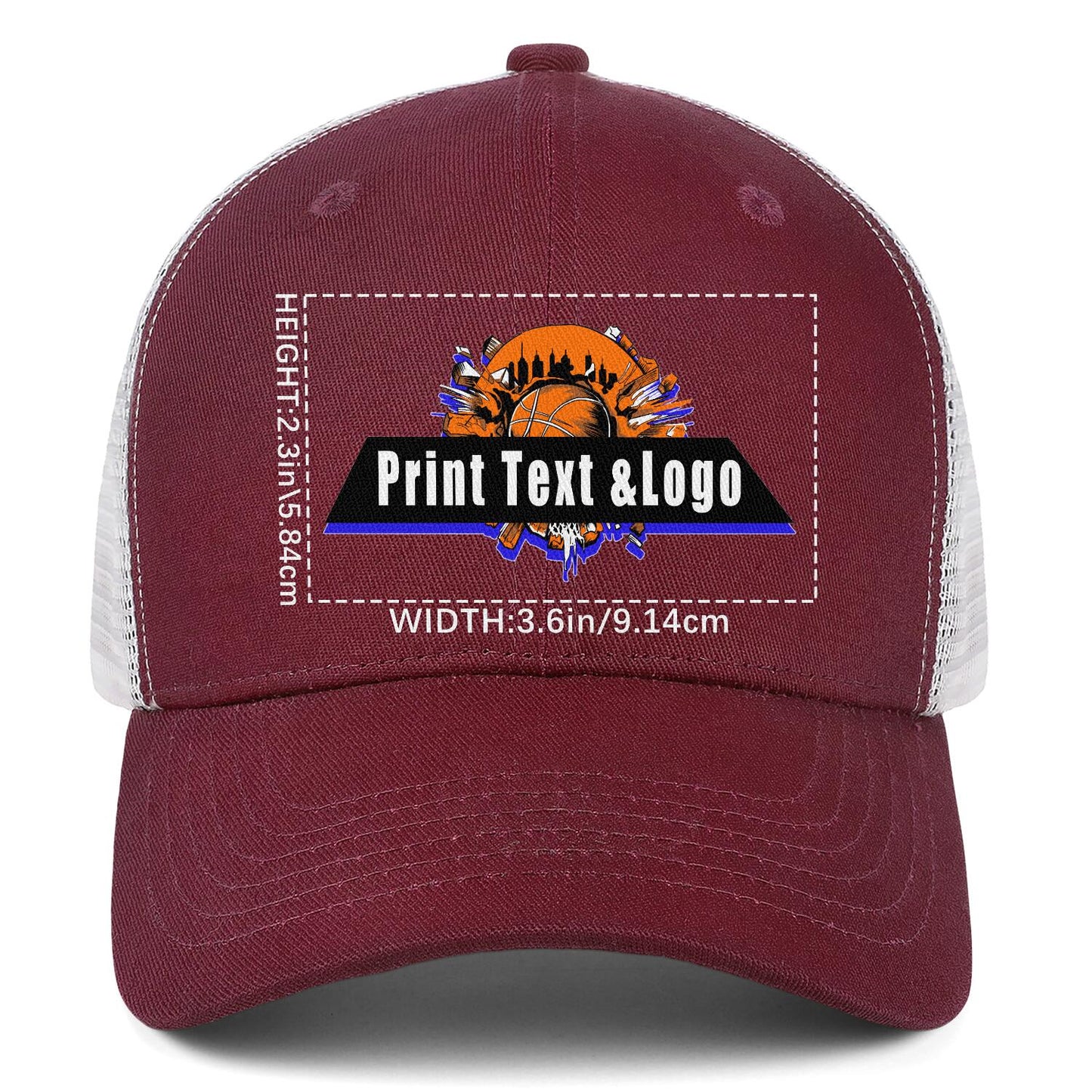 Custom Burgundy Duckbill Mesh Cap Elevate Your Style with Personalized Comfort