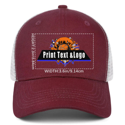 Custom Burgundy Duckbill Mesh Cap Elevate Your Style with Personalized Comfort