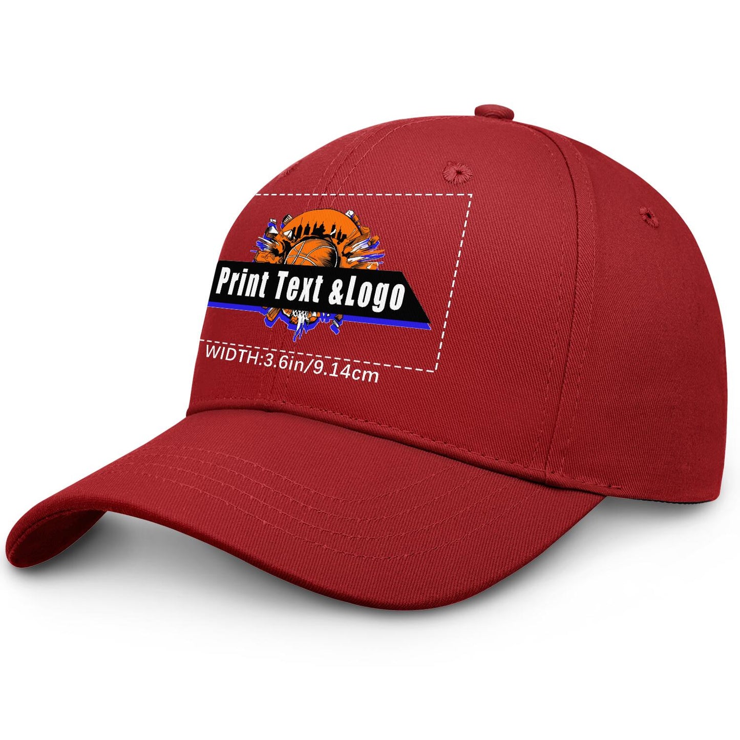 Custom Dark-Red Duckbill Mesh Cap Elevate Your Style with Personalized Comfort