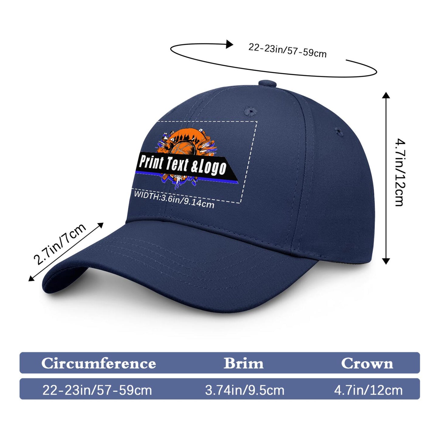 Custom Navy-Blue Duckbill Mesh Cap Elevate Your Style with Personalized Comfort