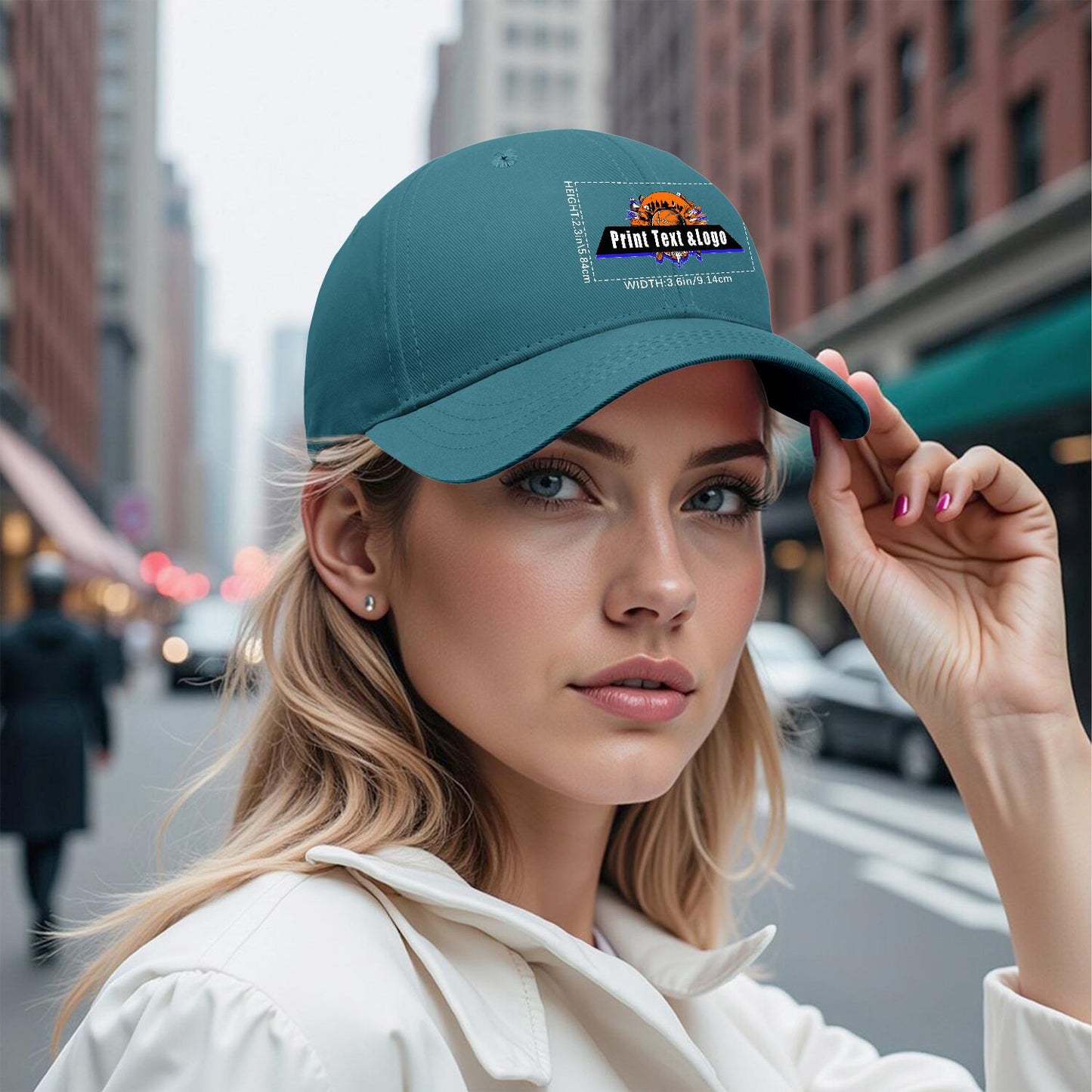 Custom Blue-Green Duckbill Mesh Cap Elevate Your Style with Personalized Comfort