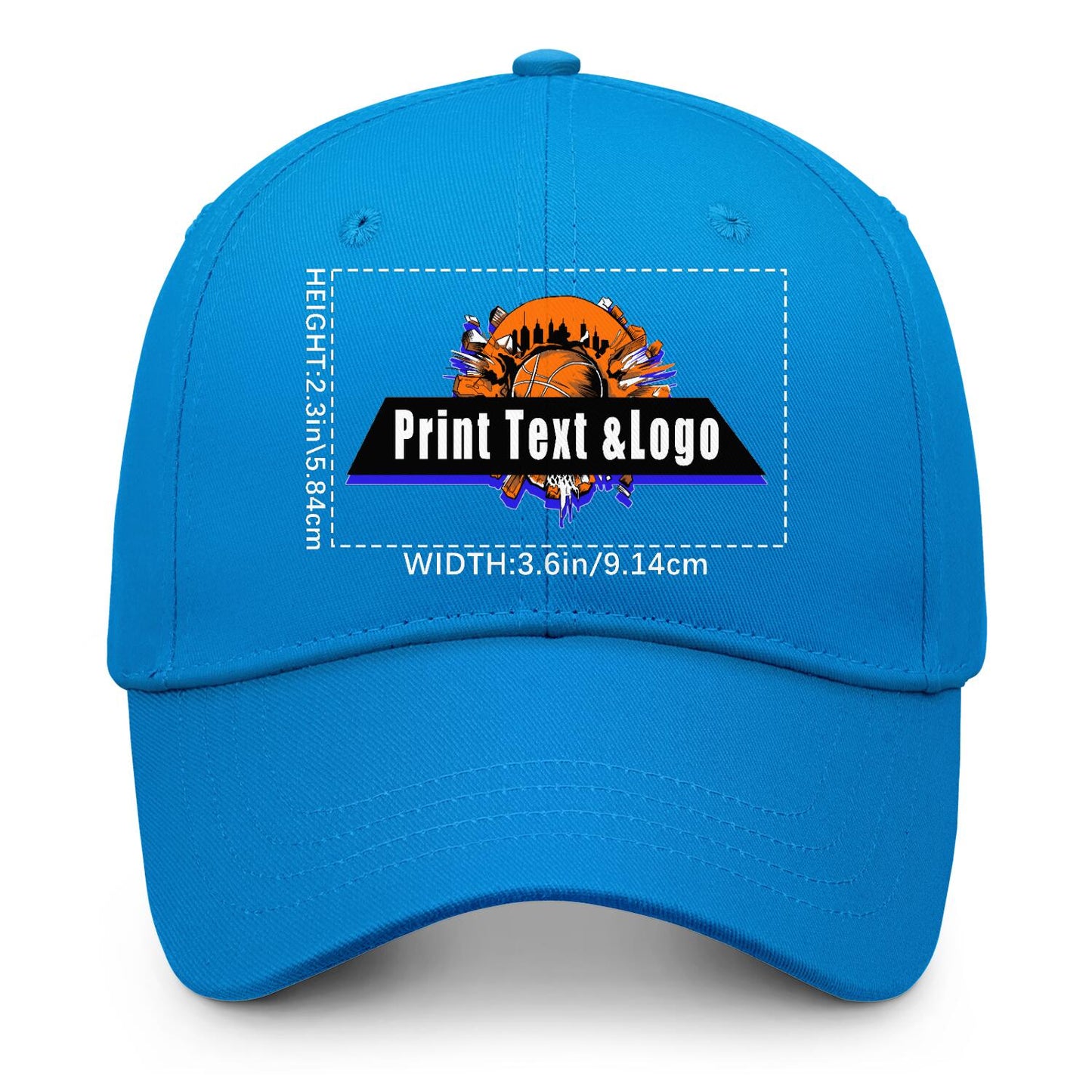 Custom Bright-Blue Duckbill Mesh Cap Elevate Your Style with Personalized Comfort