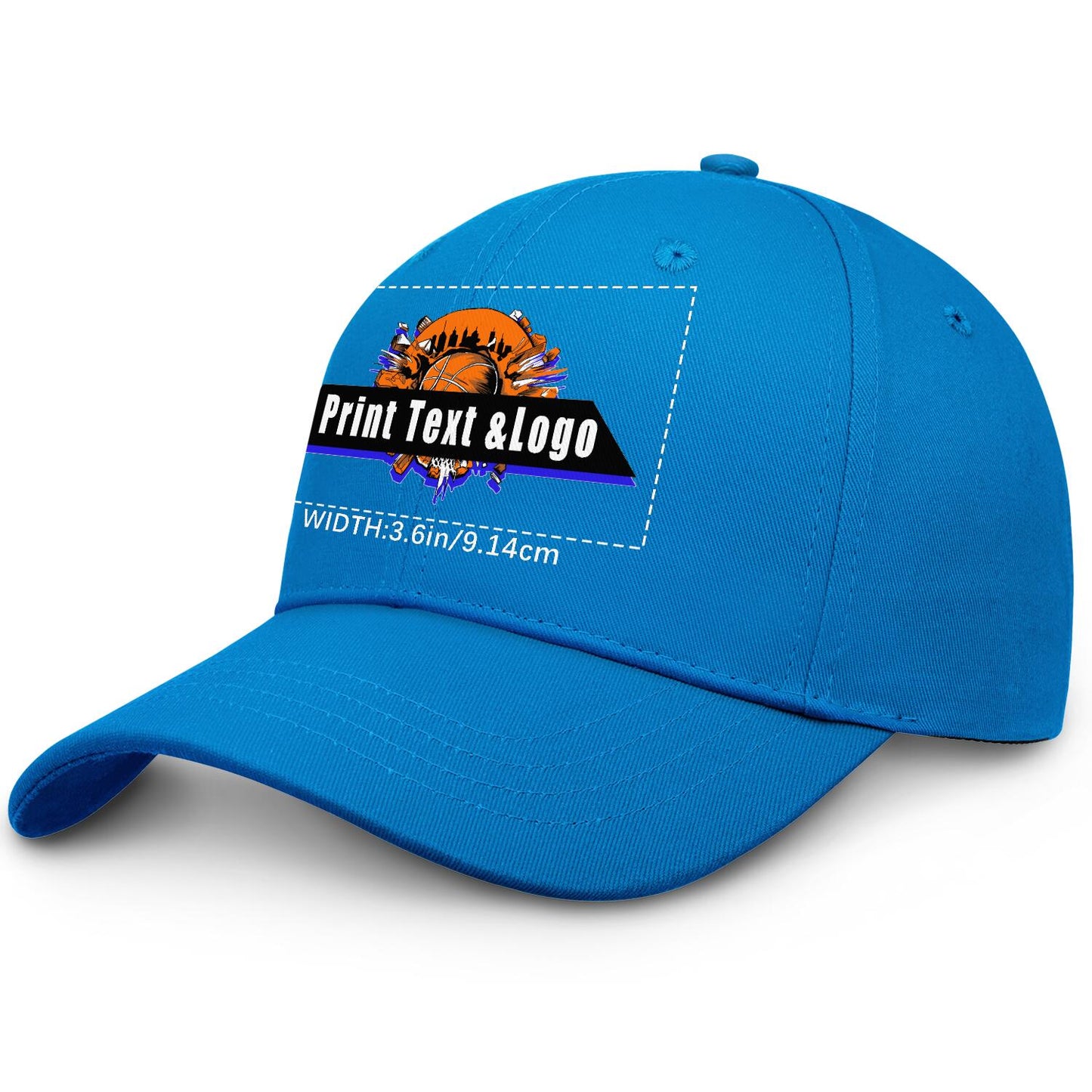 Custom Bright-Blue Duckbill Mesh Cap Elevate Your Style with Personalized Comfort
