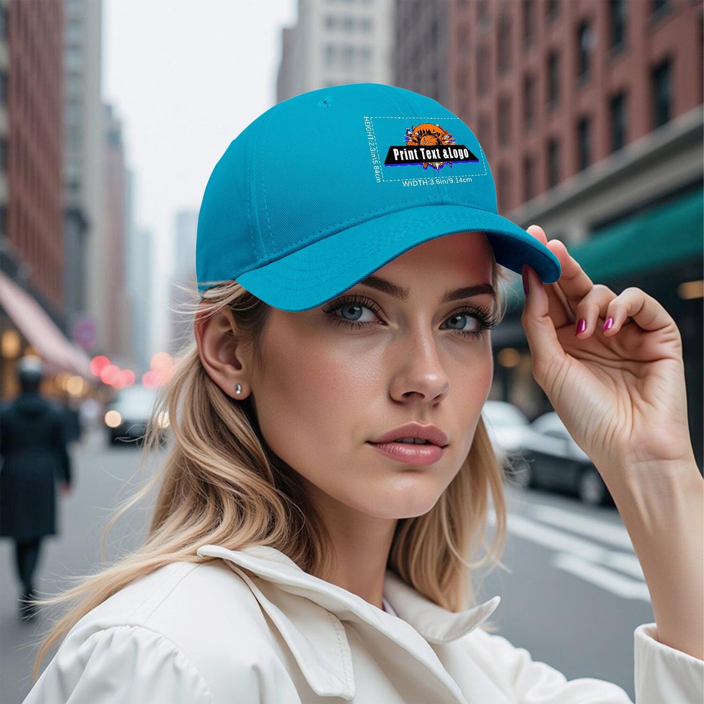 Custom Sky-Blue Duckbill Mesh Cap Elevate Your Style with Personalized Comfort