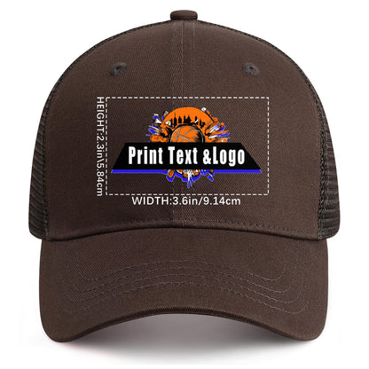 Custom Brown Sports Duckbill Mesh Cap - Unleash Your Athletic Style with Personal Touch