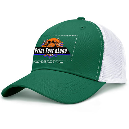 Custom Dark-Green Sports Duckbill Mesh Cap - Unleash Your Athletic Style with Personal Touch