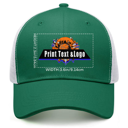 Custom Dark-Green Sports Duckbill Mesh Cap - Unleash Your Athletic Style with Personal Touch