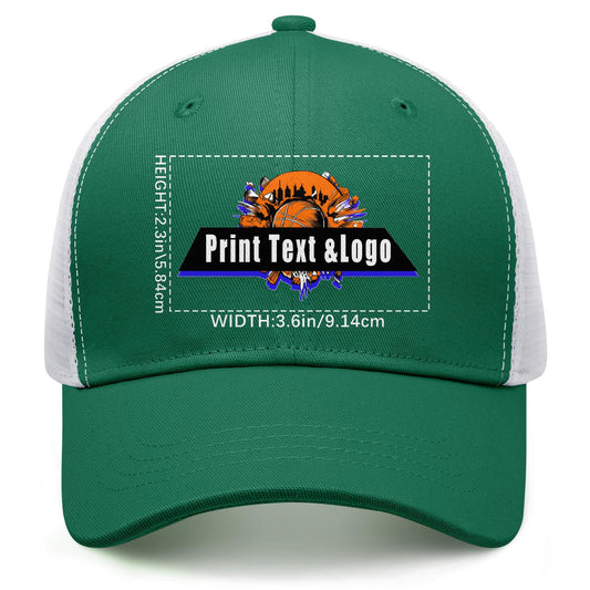 Custom Dark-Green Sports Duckbill Mesh Cap - Unleash Your Athletic Style with Personal Touch