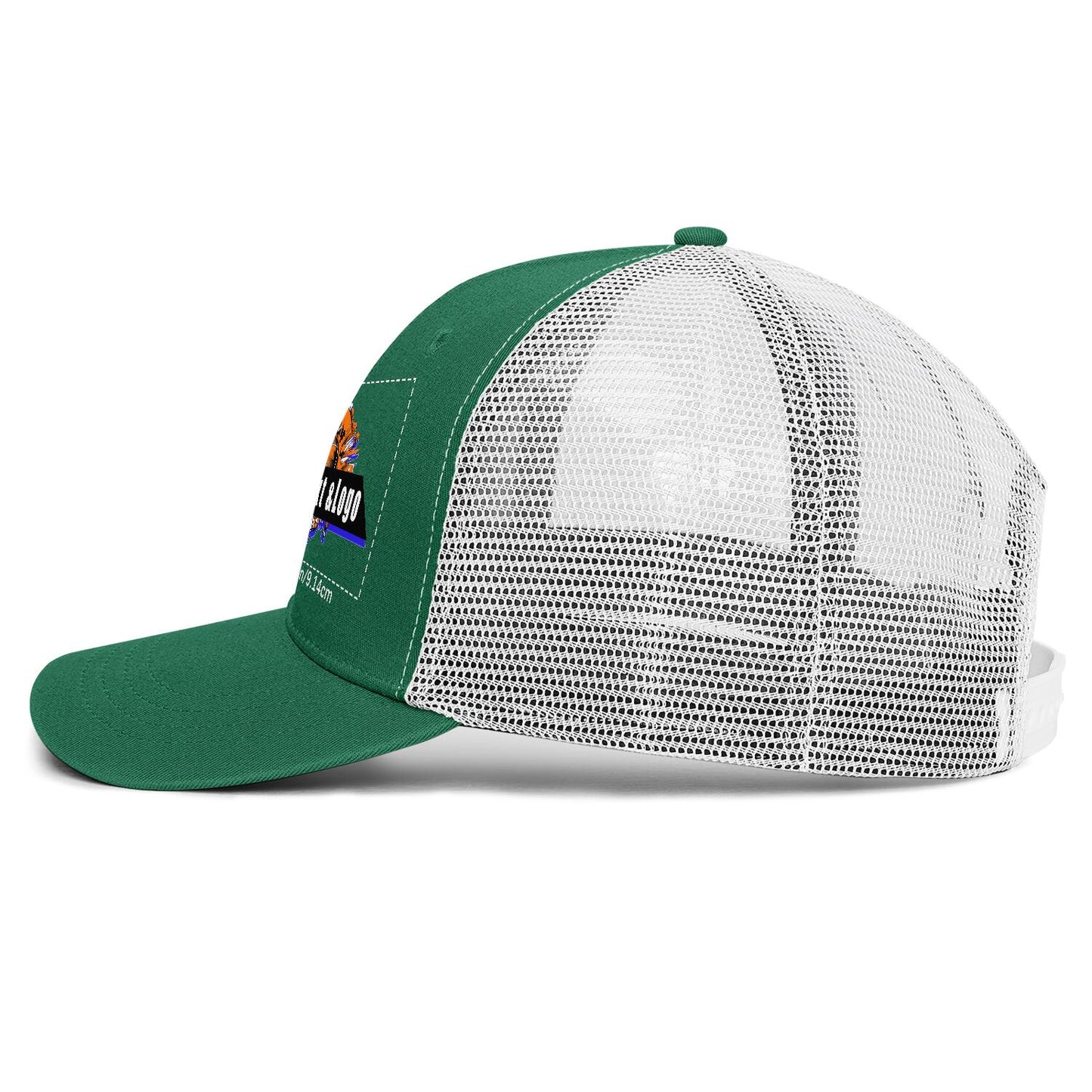 Custom Dark-Green Sports Duckbill Mesh Cap - Unleash Your Athletic Style with Personal Touch