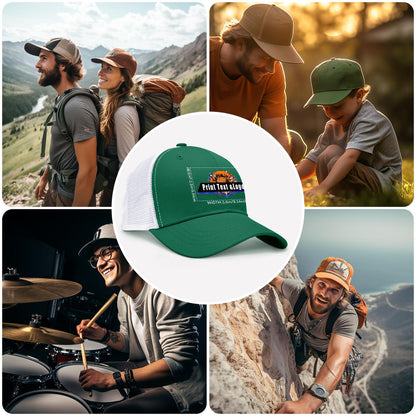 Custom Dark-Green Sports Duckbill Mesh Cap - Unleash Your Athletic Style with Personal Touch