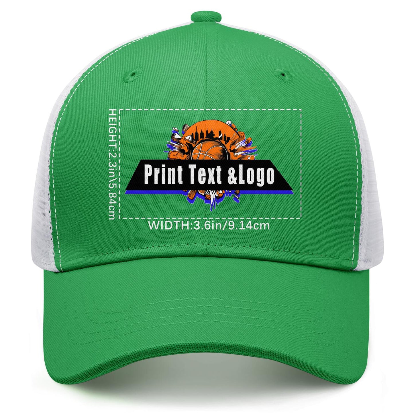 Custom Green Sports Duckbill Mesh Cap - Unleash Your Athletic Style with Personal Touch