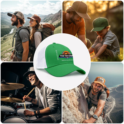 Custom Green Sports Duckbill Mesh Cap - Unleash Your Athletic Style with Personal Touch