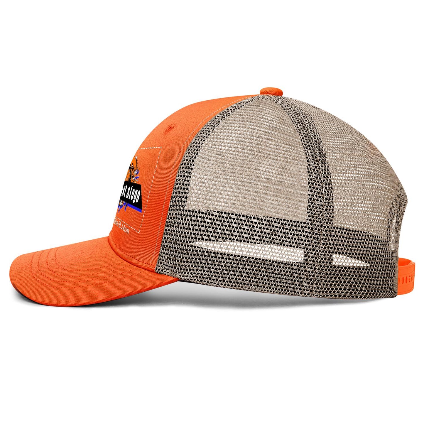Custom Orange Sports Duckbill Mesh Cap - Unleash Your Athletic Style with Personal Touch