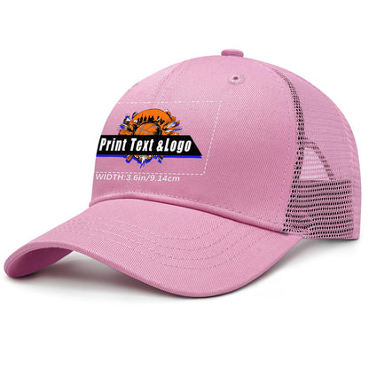 Custom Pink Sports Duckbill Mesh Cap - Unleash Your Athletic Style with Personal Touch