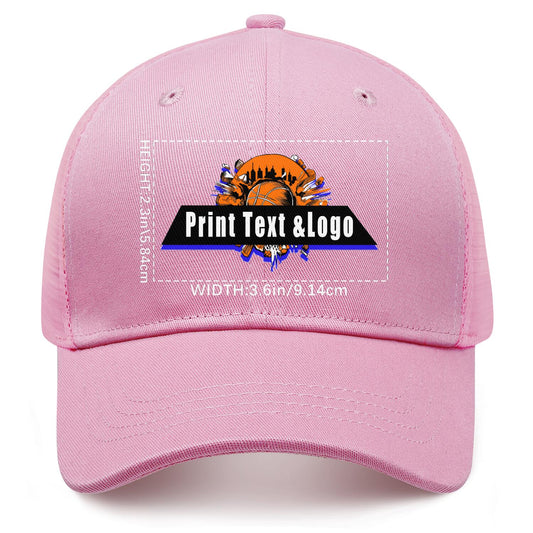 Custom Pink Sports Duckbill Mesh Cap - Unleash Your Athletic Style with Personal Touch