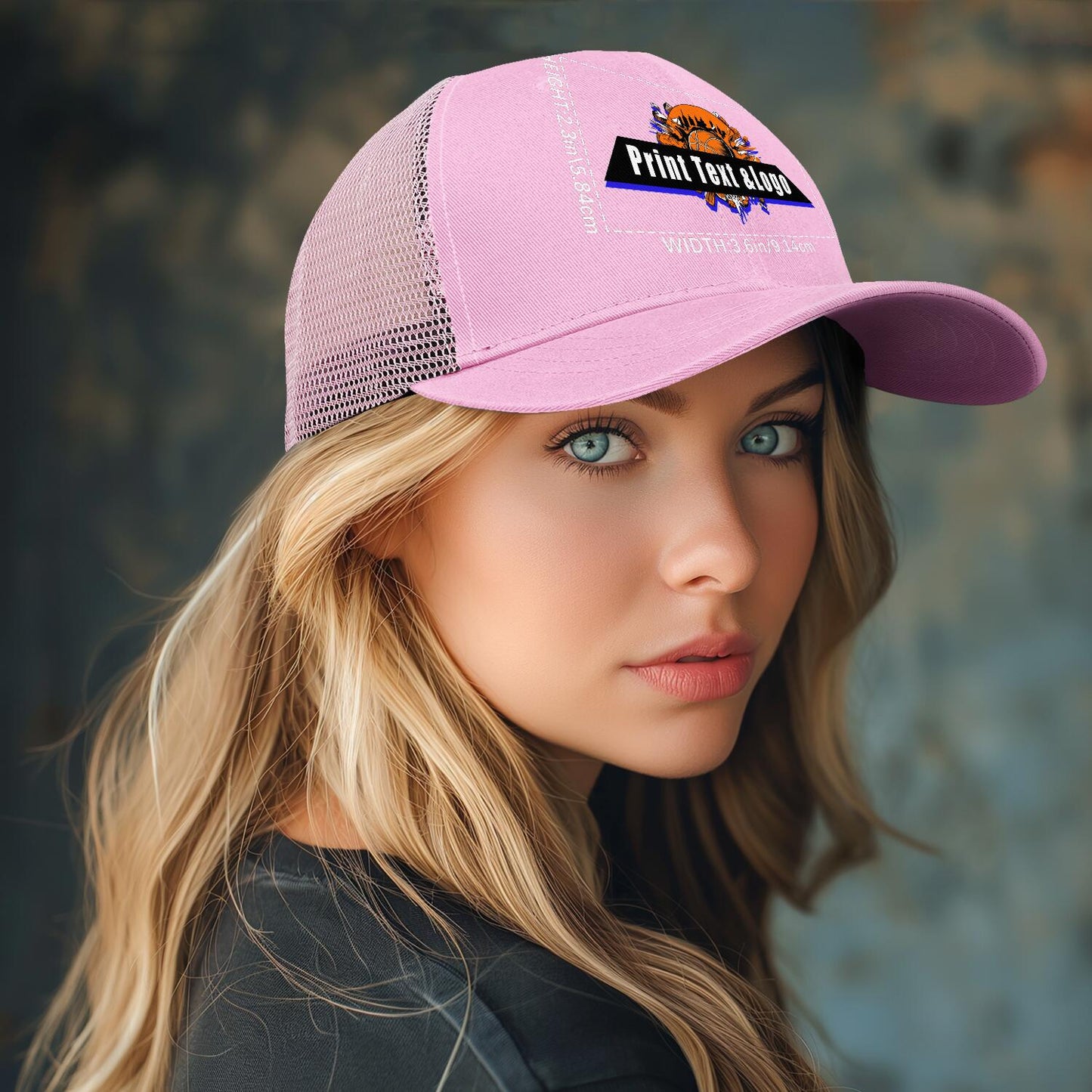 Custom Pink Sports Duckbill Mesh Cap - Unleash Your Athletic Style with Personal Touch
