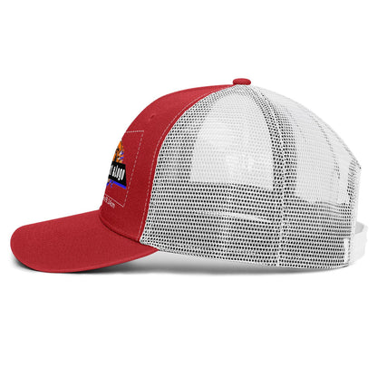Custom Red Sports Duckbill Mesh Cap - Unleash Your Athletic Style with Personal Touch