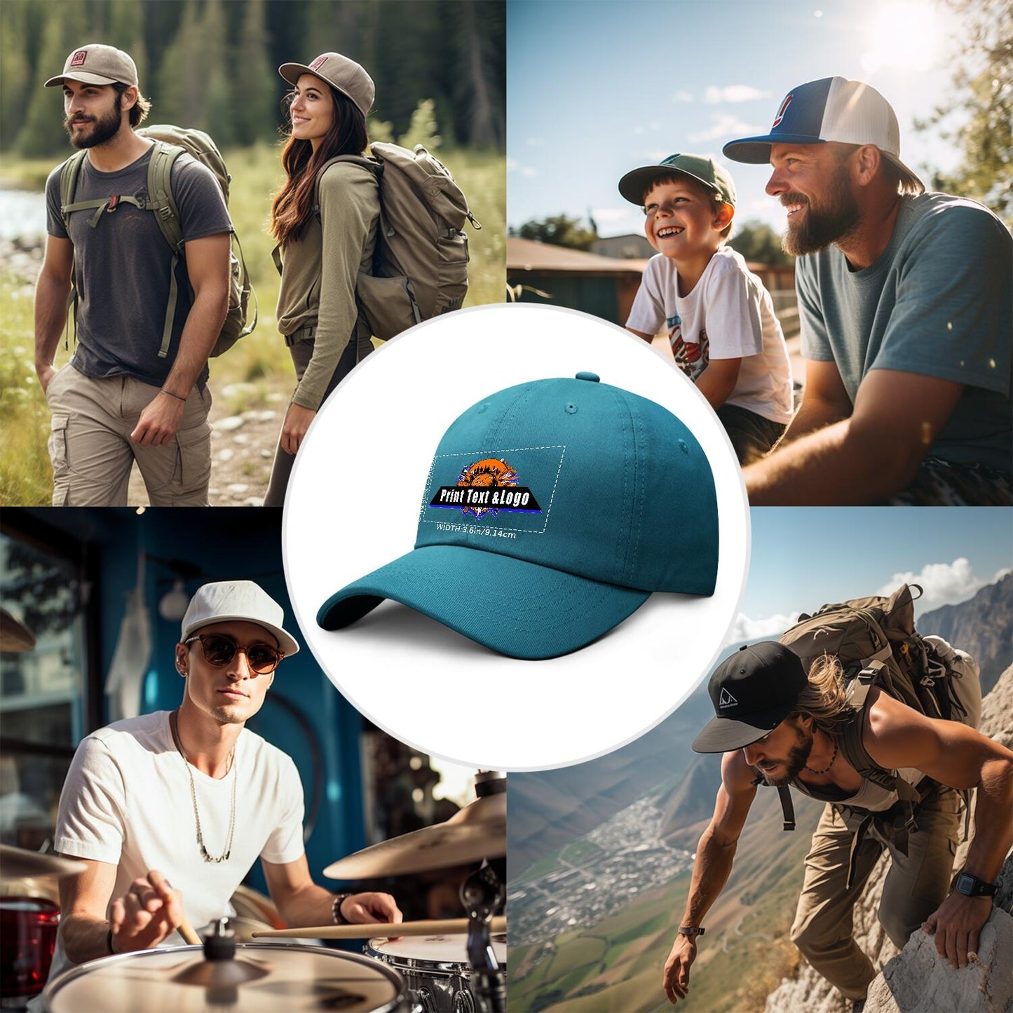 Custom Blue-Green Duckbill Mesh Cap Elevate Your Style with Personalized Comfort