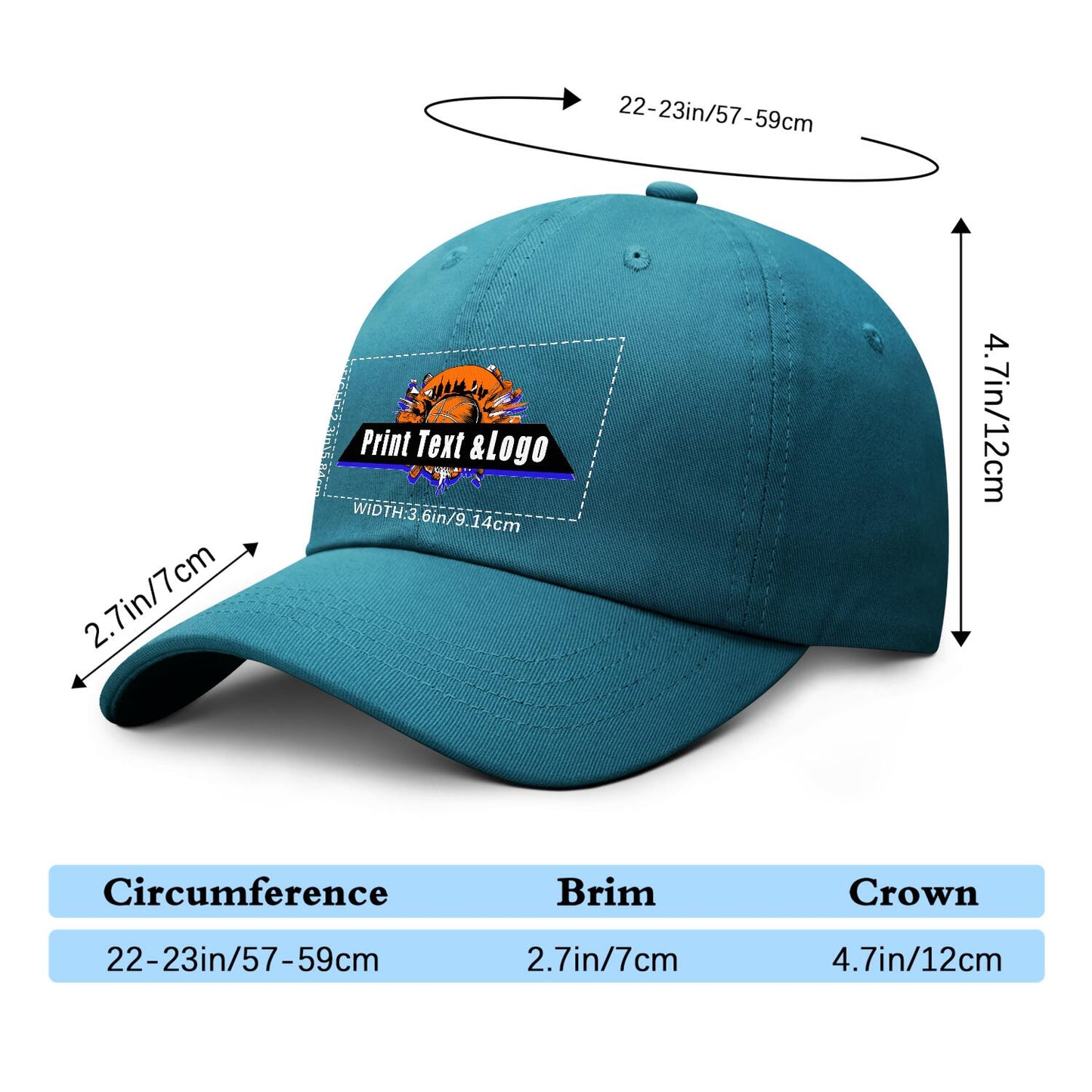 Custom Blue-Green Duckbill Mesh Cap Elevate Your Style with Personalized Comfort