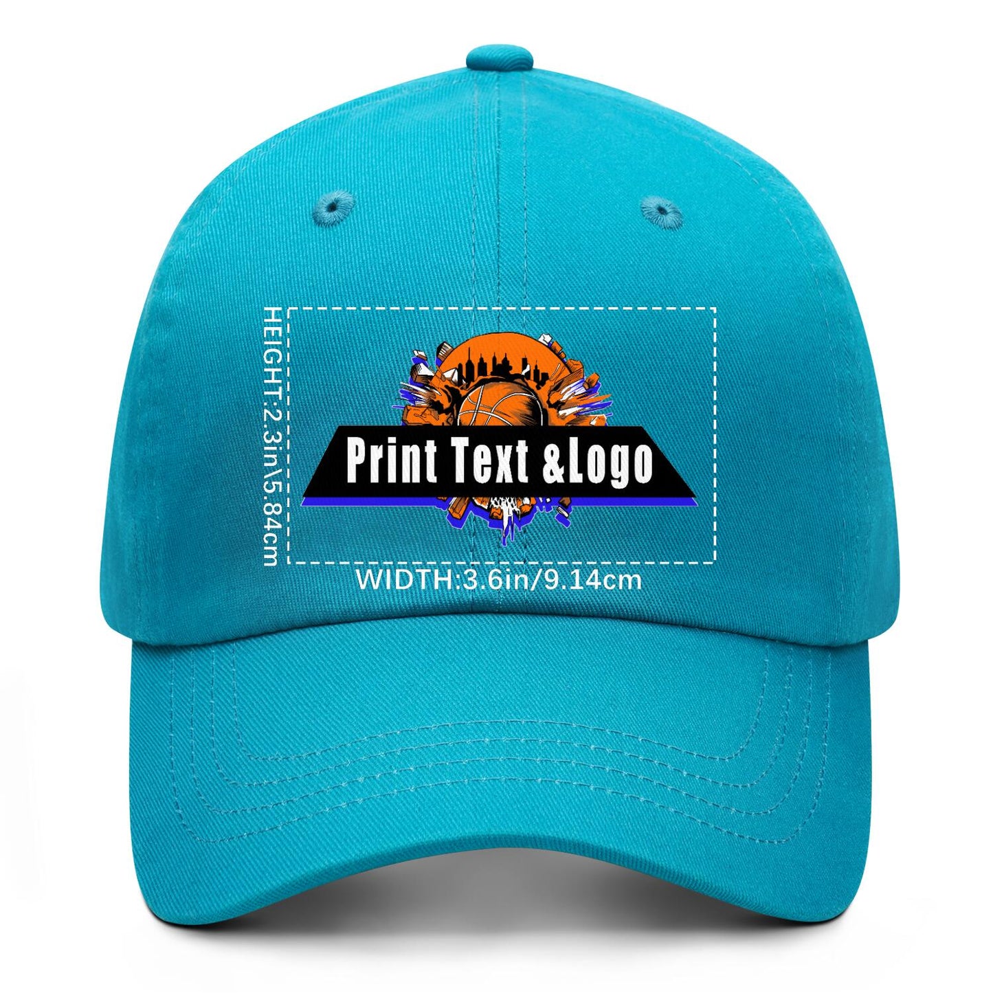 Custom Bright-Blue Duckbill Mesh Cap Elevate Your Style with Personalized Comfort