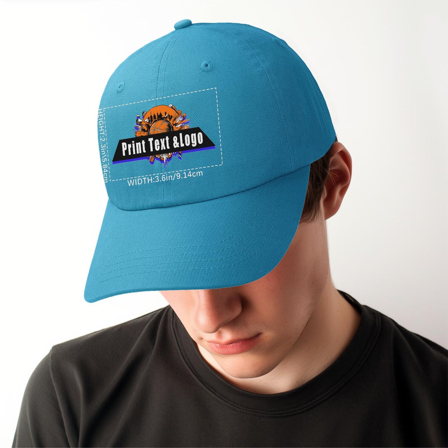 Custom Bright-Blue Duckbill Mesh Cap Elevate Your Style with Personalized Comfort