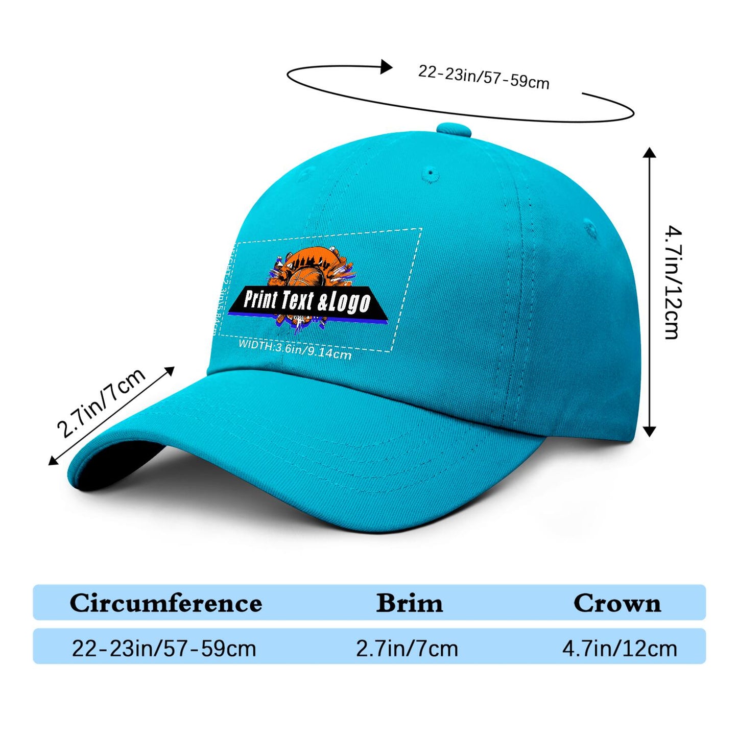 Custom Bright-Blue Duckbill Mesh Cap Elevate Your Style with Personalized Comfort