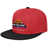 Custom Red Sports Snapback Hats Performance Flat Brim Caps for Athletes Training