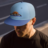 Custom Iceberg-Blue Sports Snapback Hats Performance Flat Brim Caps for Athletes Training