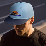 Custom Iceberg-Blue Sports Snapback Hats Performance Flat Brim Caps for Athletes Training