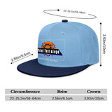 Custom Iceberg-Blue Sports Snapback Hats Performance Flat Brim Caps for Athletes Training