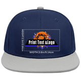 Custom Navy Sports Snapback Hats Performance Flat Brim Caps for Athletes Training