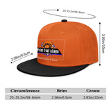 Custom Orange-Black Sports Snapback Hats Performance Flat Brim Caps for Athletes Training