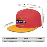 Custom Red-Yellow Sports Snapback Hats Performance Flat Brim Caps for Athletes Training