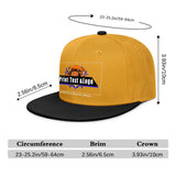 Custom Yellow-Black Sports Snapback Hats Performance Flat Brim Caps for Athletes Training
