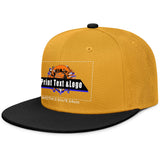 Custom Yellow-Black Sports Snapback Hats Performance Flat Brim Caps for Athletes Training