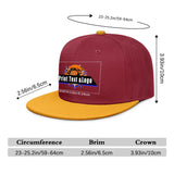 Custom Burgundy Sports Snapback Hats Performance Flat Brim Caps for Athletes Training