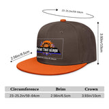 Custom Brown-Orange Sports Snapback Hats Performance Flat Brim Caps for Athletes Training