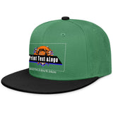Custom Green-Black Sports Snapback Hats Performance Flat Brim Caps for Athletes Training