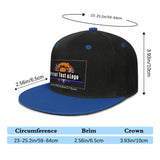 Custom Blue Top Contrast Flat Brim Cap Personalize Your Style